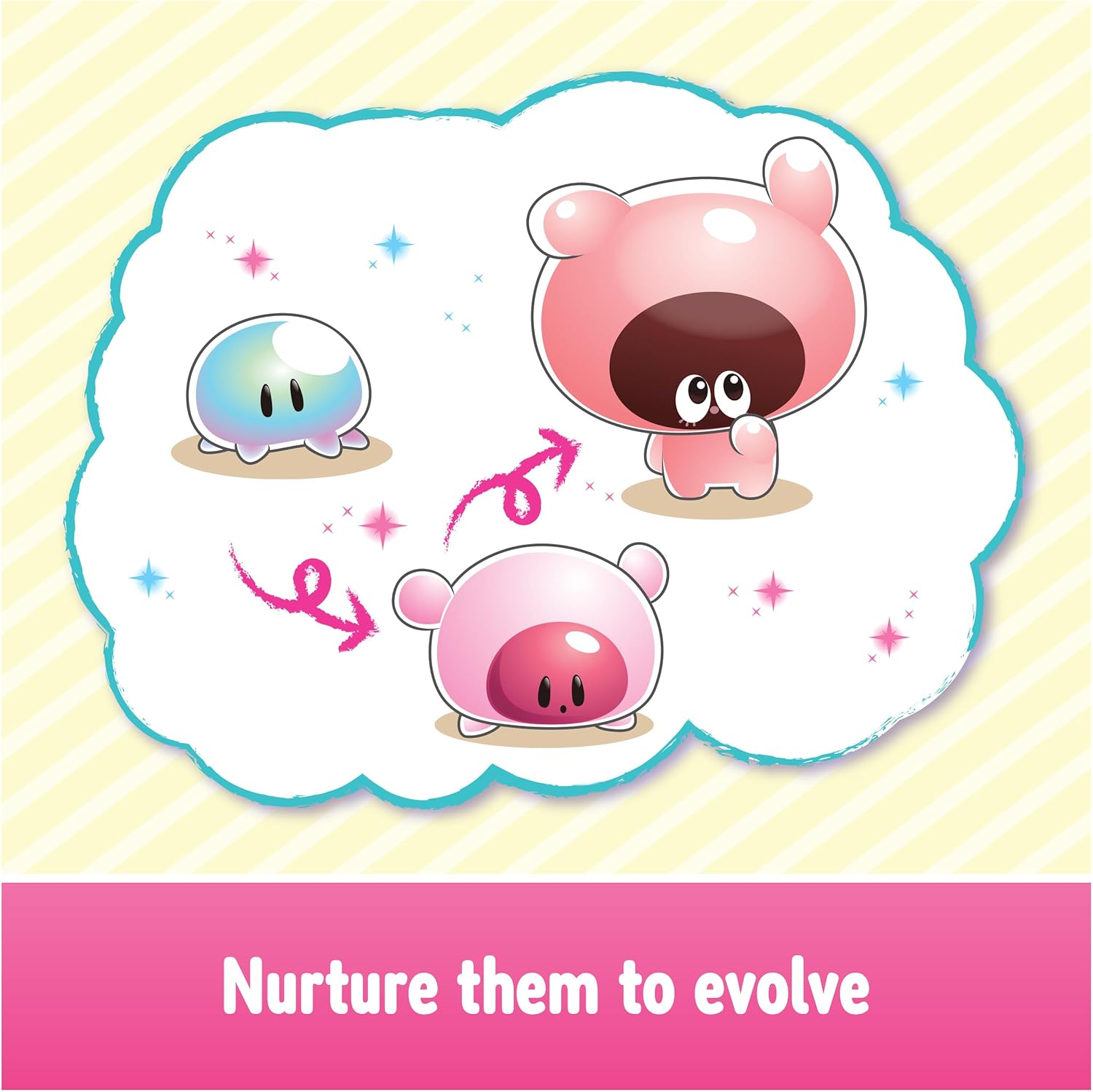 Punirunes, Interactive Digital Toy with 55 Squishy Characters Inside, Reacts to Touch, Color Display, Kids Toys for Ages 5 and up