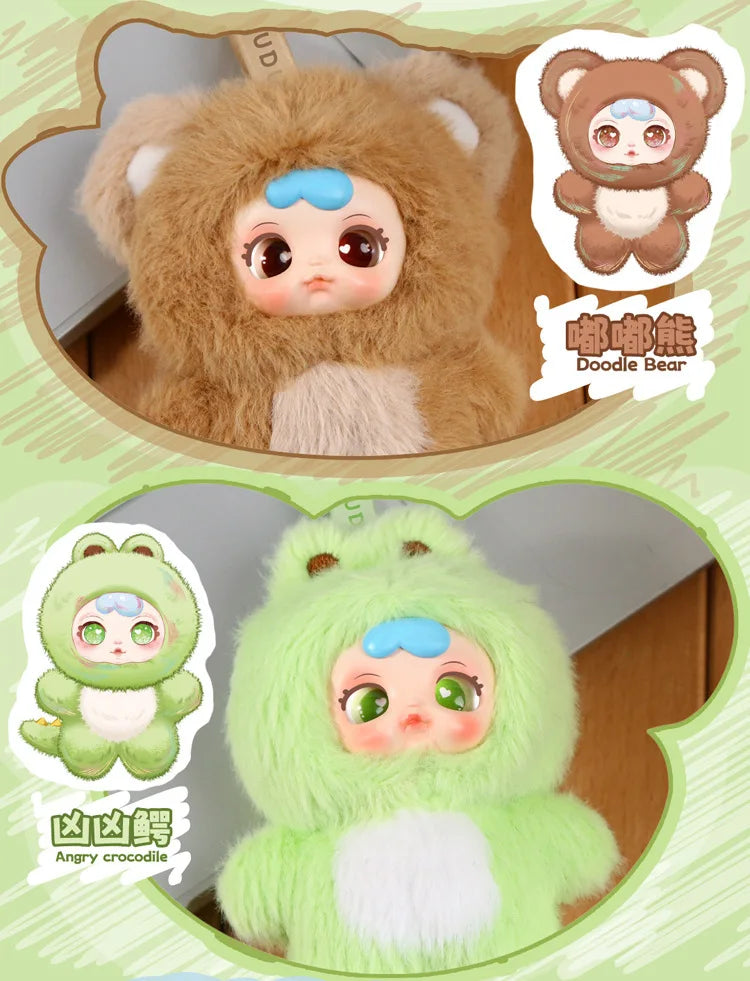 DU DU Animal Party Series Keychain Blind Box - Cute Backpack Charm Designer Toy Figure Birthday Gift for Girls