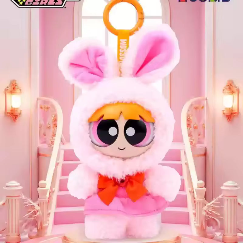 Hugkis x Powerpuff Girls Plush Pendant Blind Box – Cute Mini Stuffed Animal Charm with Keychain – Random Anime Character Toy for Collectors & Otaku Fans Style Surprise