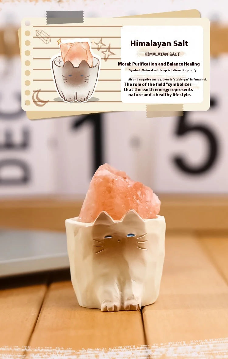 PAL Cat Crystal Blind Box Mini Original Stone Cartoon Figure Cute Office Desktop Car Decor Good Luck Gift For Cat Lovers Toys