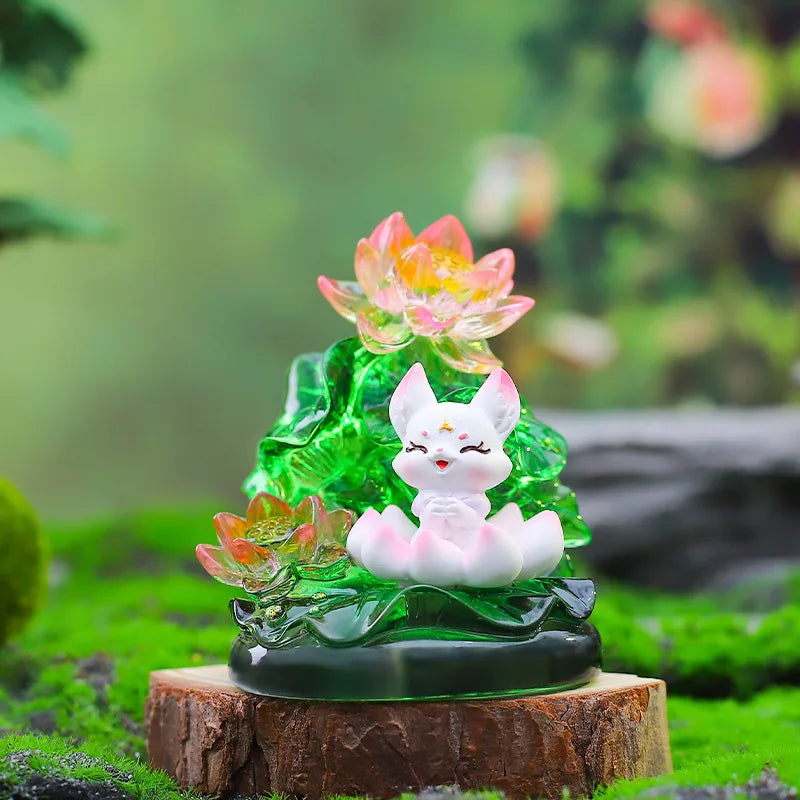 Ancient Nine Tailed Fox Blind Cassette Lamp Luminous Figure Desktop Ornaments Mysterious Box Surprise Holiday Gift