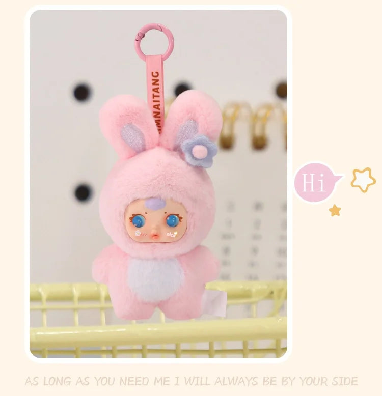 MM MIlk Candy Toffee Series - Scented - Animal Party Plush Pendant Blind Box – Cute Mini Stuffed Animal Charm with Keychain – Random Kawaii Character Toy for Collectors & Otaku Fans Style Surprise