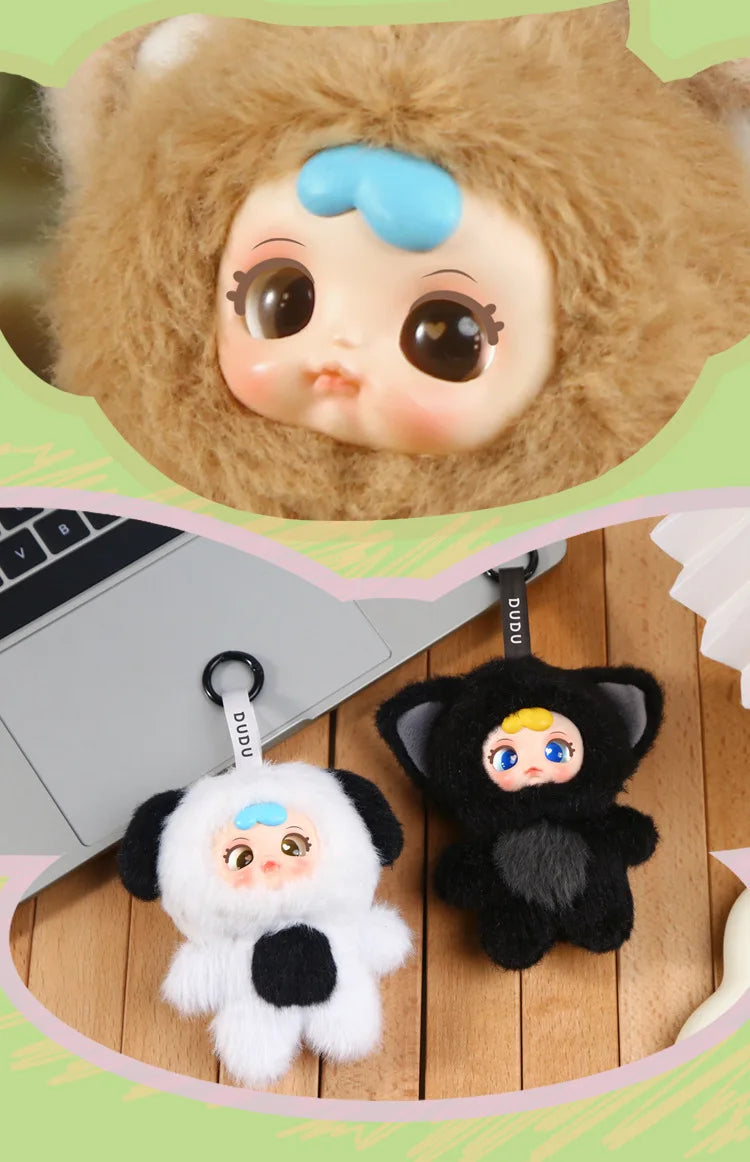 DU DU Animal Party Series Keychain Blind Box - Cute Backpack Charm Designer Toy Figure Birthday Gift for Girls