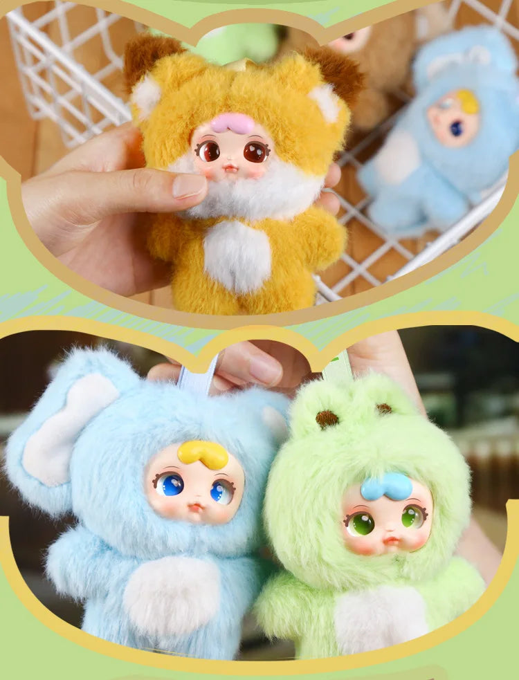 DU DU Animal Party Series Keychain Blind Box - Cute Backpack Charm Designer Toy Figure Birthday Gift for Girls