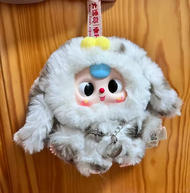 Baby Three Cats And Dogs Series Vinyl Doll Plush Blind Box Cute Animal Plush Doll Backpack Pendant Mystery Box Trendy Toy Gifts