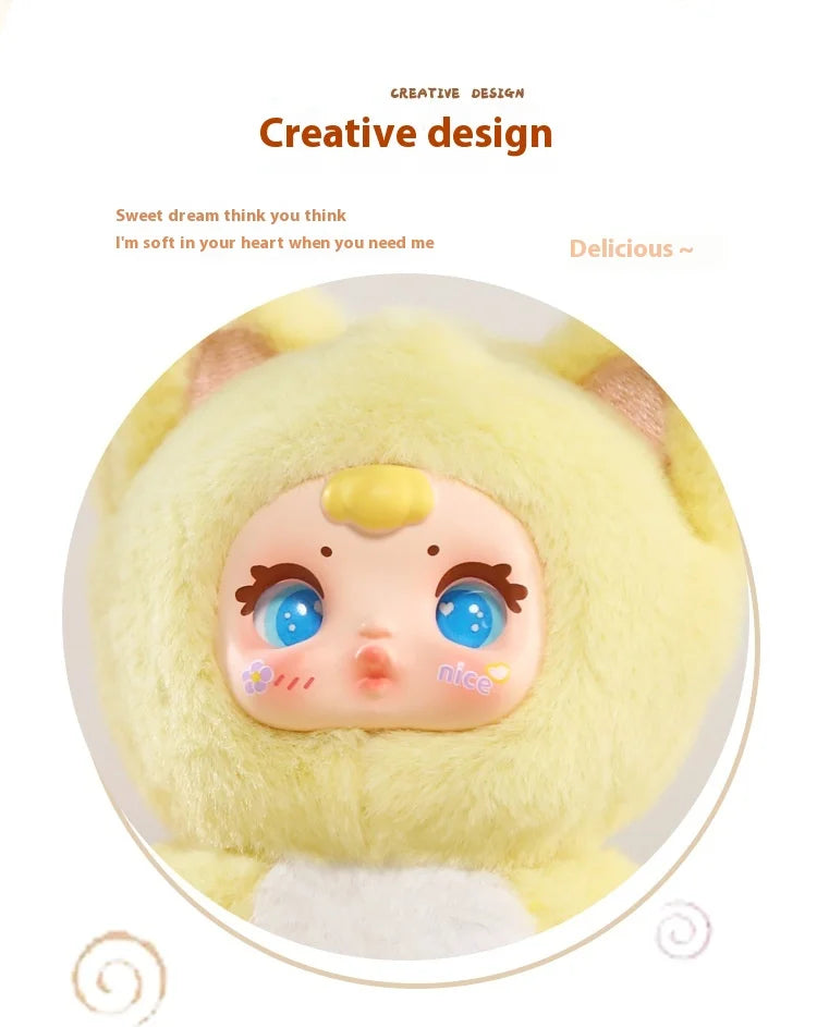 MM MIlk Candy Toffee Series - Scented - Animal Party Plush Pendant Blind Box – Cute Mini Stuffed Animal Charm with Keychain – Random Kawaii Character Toy for Collectors & Otaku Fans Style Surprise