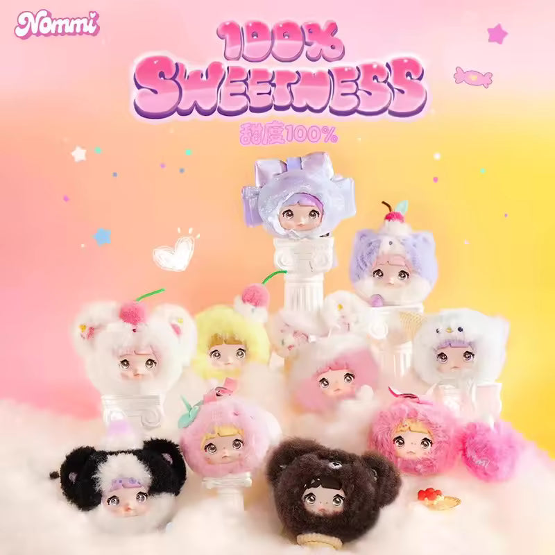 Nomm Sweetness 100% Blind Box Plush Pendant – Cute Kawaii Ice Cream Pendants with Interactive Eyes