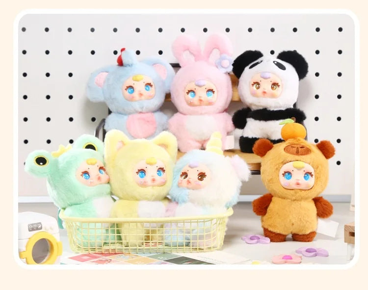 MM MIlk Candy Toffee Series - Scented - Animal Party Plush Pendant Blind Box – Cute Mini Stuffed Animal Charm with Keychain – Random Kawaii Character Toy for Collectors & Otaku Fans Style Surprise
