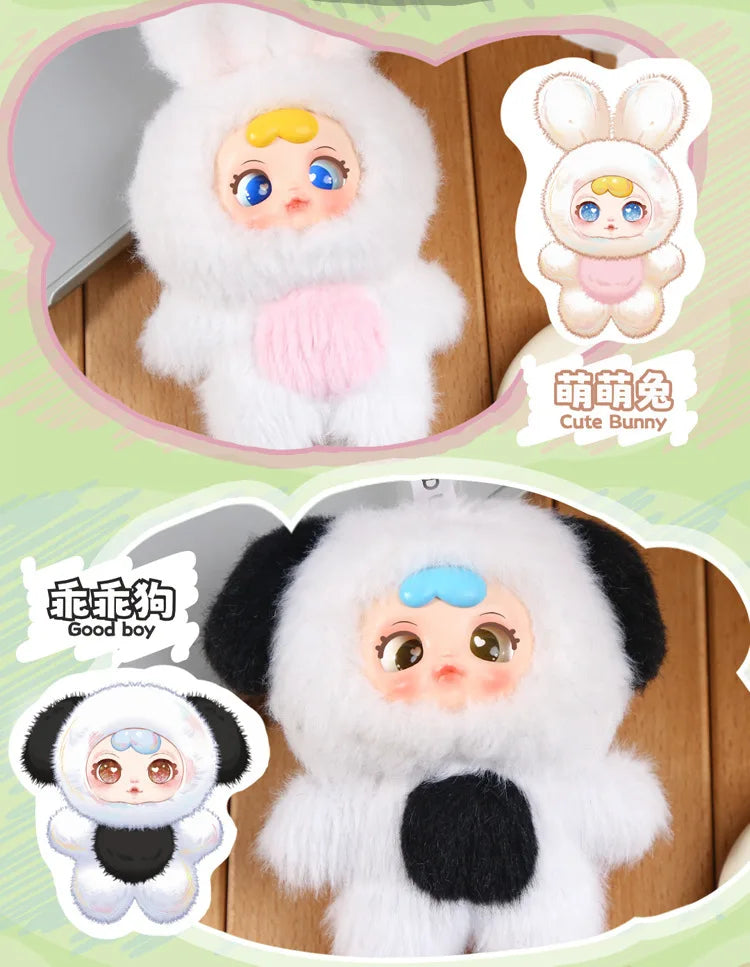 DU DU Animal Party Series Keychain Blind Box - Cute Backpack Charm Designer Toy Figure Birthday Gift for Girls