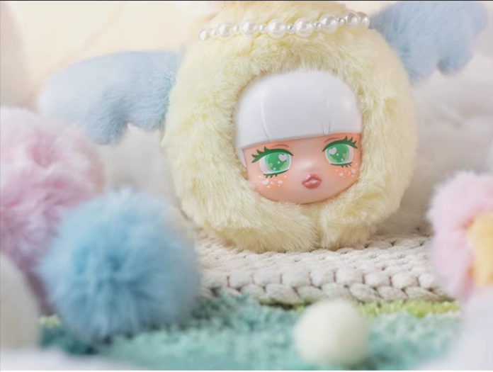 Lilisha Star Show Series 2 Animal Plush Keychain Coin Purse - Soft Stuffed Toy Backpack Pendant for Girls, Cute Doll Gift for Kids Confirmed: Ethereal Angel