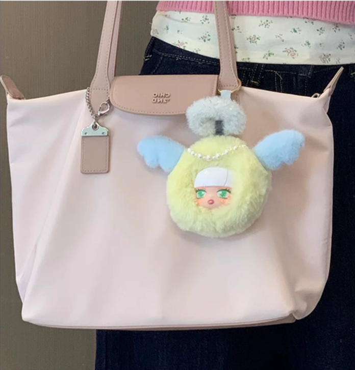 Lilisha Star Show Series 2 Animal Plush Keychain Coin Purse - Soft Stuffed Toy Backpack Pendant for Girls, Cute Doll Gift for Kids Confirmed: Ethereal Angel